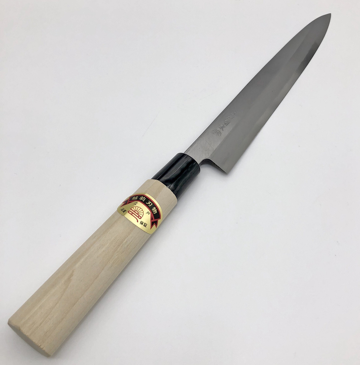 菊月 柳刃包丁 300mm 鐵泉 田中作 玉鋼 先丸柳刃包丁 300mm 黒檀柄 鞘付き – 清助刃物 Japan